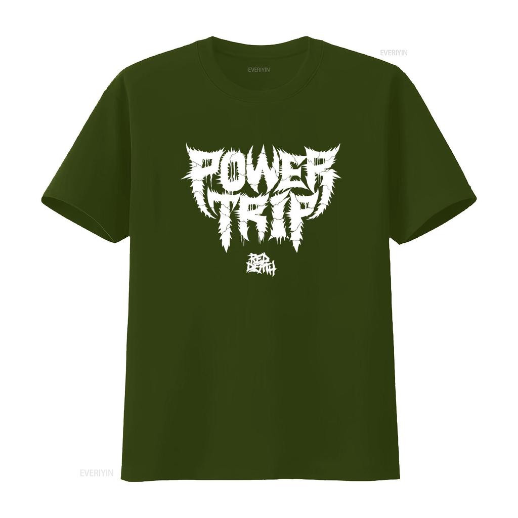 Power Trip Death Metal Band Print T-Shirt 2019 Tour Design vintage gewaschen bequem dehnbar stilvoll grafisch leicht homme