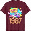 Made In 1987 39 Years Old Retro Birthday Gift T-shirt Tops Vintage 80s 39th Birthday Cotton T-Shirt Summer Men Clothing