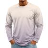 T-shirt da uomo a maniche lunghe con girocollo, top casual in cotone