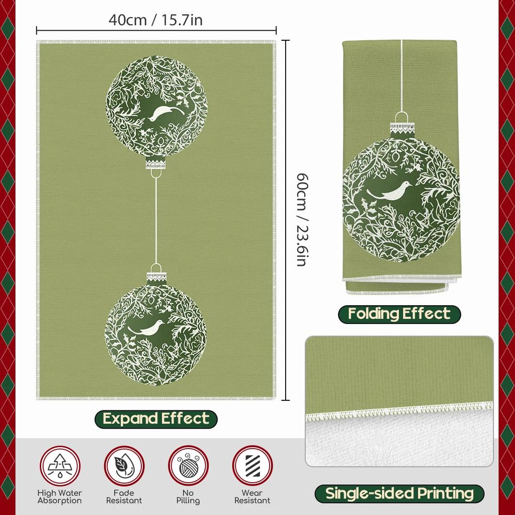 2/4/6pcs Set Kitchen Towels Snowman Christmas Tree patternHand Towels Christmas Decorations for Home Noel Dish Towels Gifts