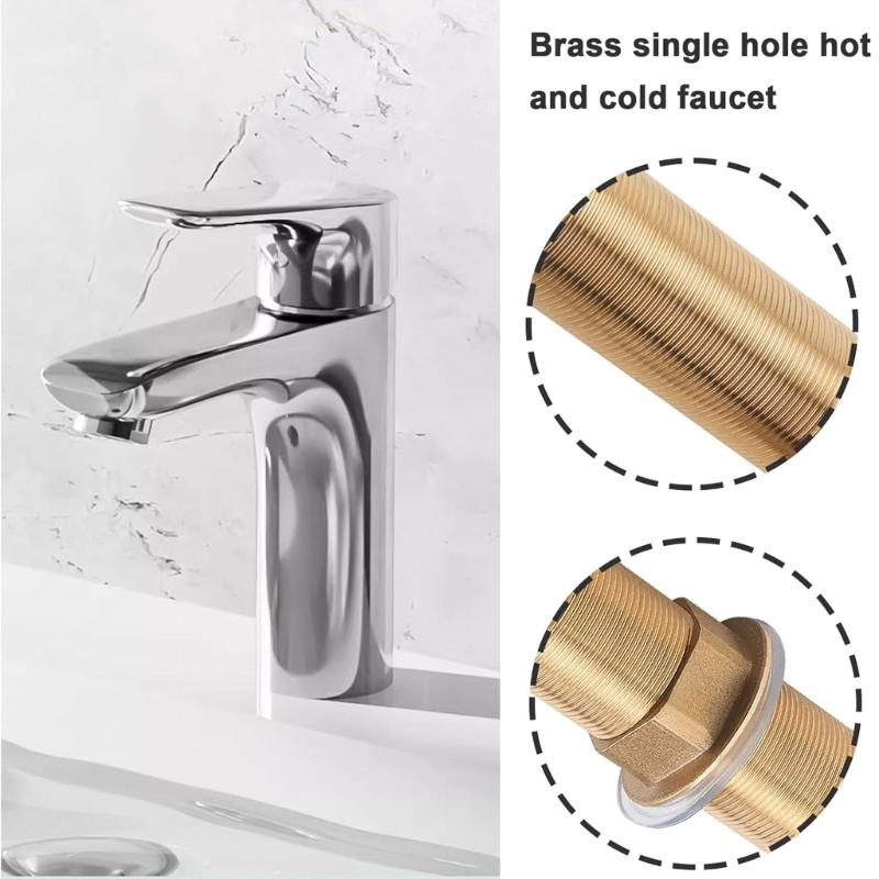 Convenient Threaded Pipe Extension Corrosion Resistant Hardware Practical Tube Simple Install for Commercial Tap Setups