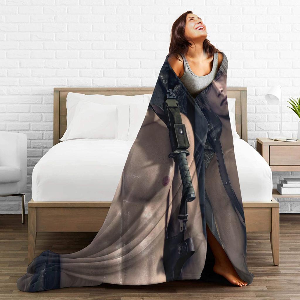 Leon Kennedy Resident Evils Blanket Quality Soft Warm Bedding Throws Spring Children Living Room Graphic Bedspread