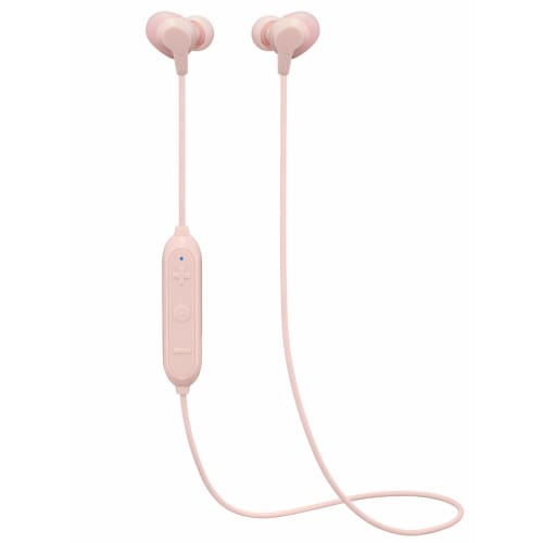 JVC Kenwood HA-FX28W-P Bluetooth Wireless Earphones, Water-Resistant, Pink