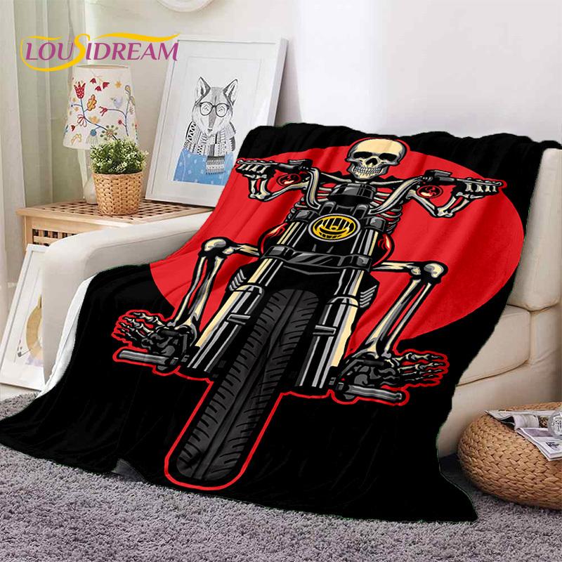 Motocross Motorrad Weiche Decken, Warme Kuscheldecke Bequeme Decke für Picknick Betten Sofa Zuhause Schlafzimmer Wandergeschenk