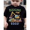 European Sizes Easter WML Boys "Digging for Eggs" Fashion Egg Digger Print Casual Spring/Summer Short Sleeve T-Shirt
