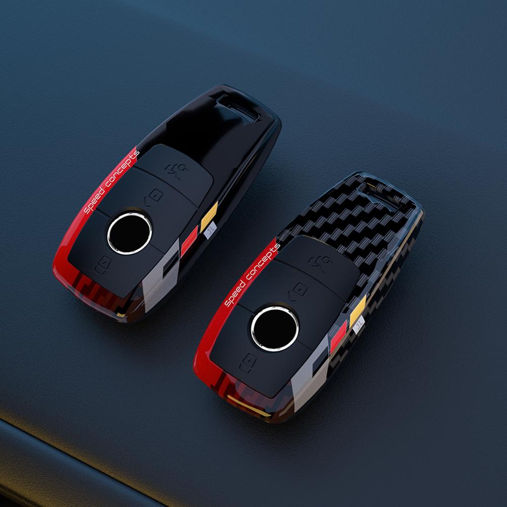 ABS Carbon Car Key Case Cover for Mercedes Benz E C S GLC Class E200 E400 E63 W213 S550 S560 C260 A200 Key Shell Protector