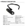 Induction LED Headlamp  Ear Hook Lightweight Waterproof Hands-Free Flashlight for Fishing Cycling Running Camping Hiking