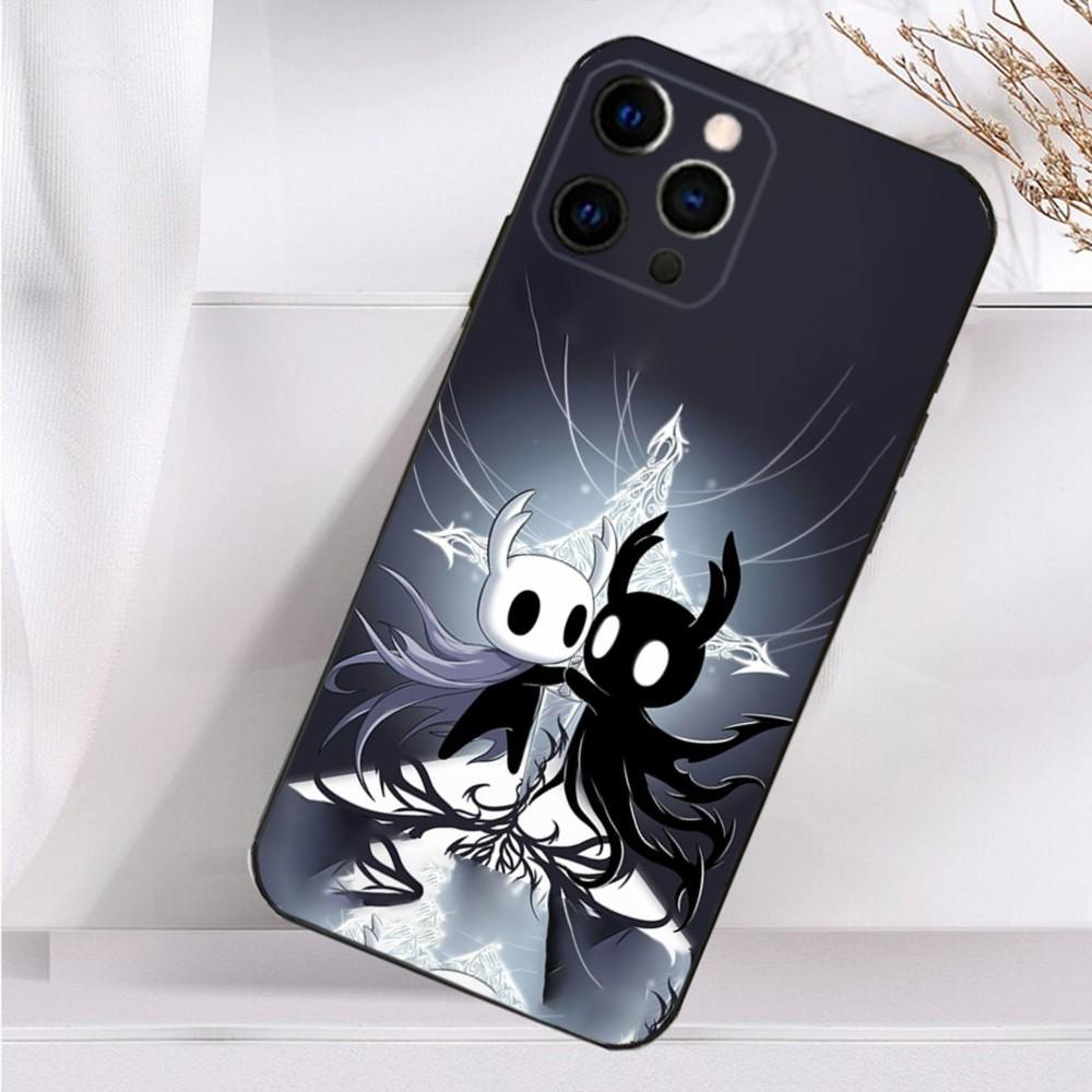 Game H-Hollow K-Knight Phone Case For iPhone 16,15,14,13,12,11 Plus,Pro Max,XS,X,XR,SE,Mini,8,7 Soft Silicone Black Cover