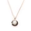 Altesse [L0182] - Silver Necklace 'Scarlett' Black White