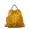 Simple shoulder bag women's autumn new fashionable large-capacity drawstring messenger bag cloth bag backpack