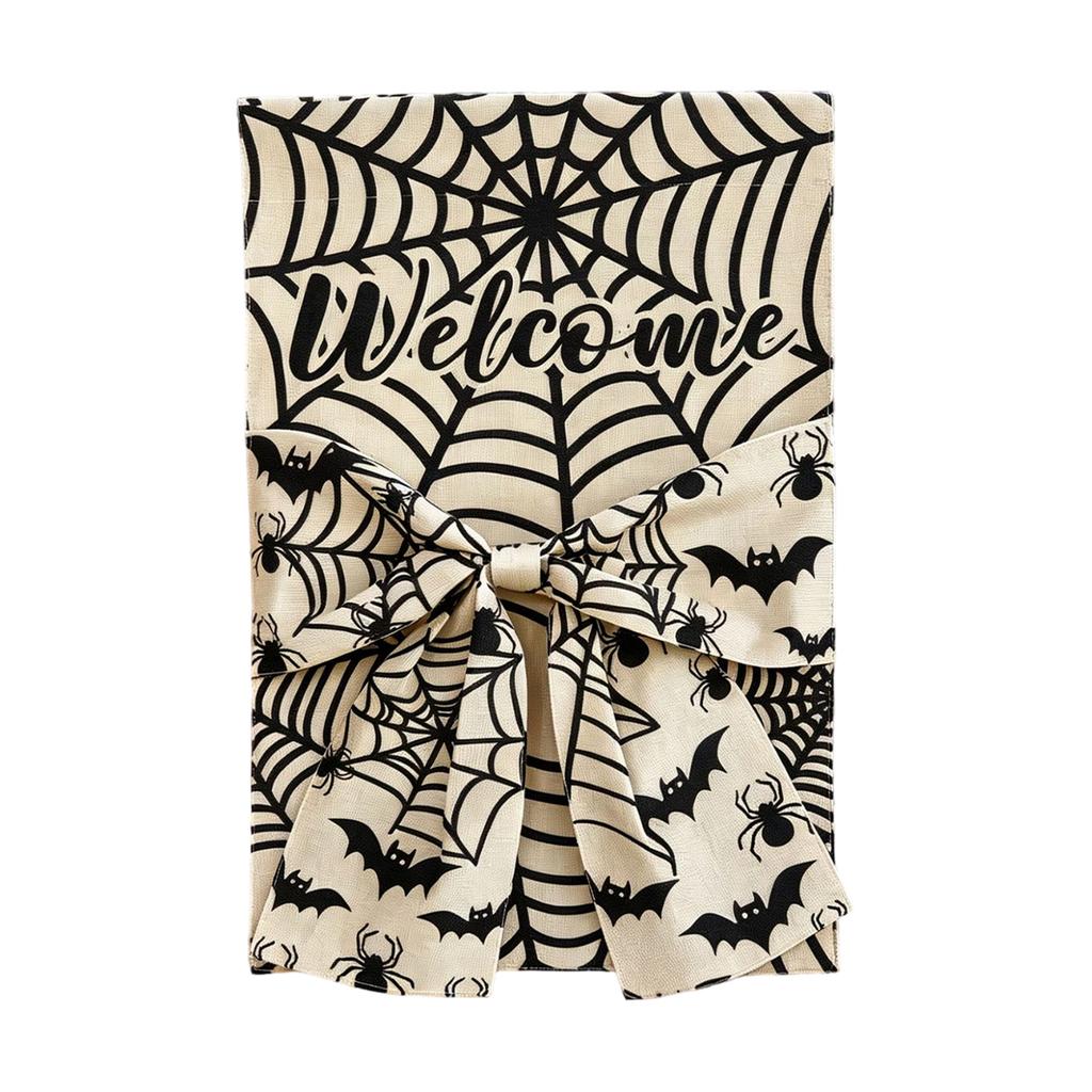 Halloween Garden Flag, or Double-Sided Linen Print, with Tie, 4535 cm, Outdoor Yard Decoration