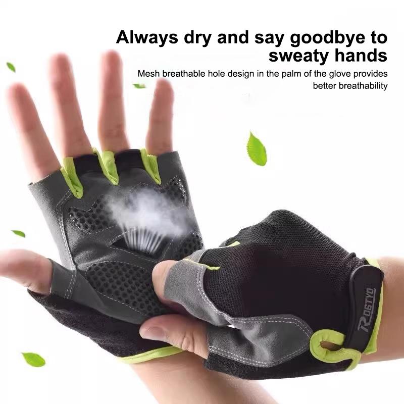 Breathable Gym Gloves Half Finger Anti Slip Sports Gloves for Men Women Fitness Weightlifting Workout Comfortable Training