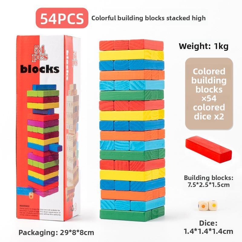 Childrens Wooden Stacking Blocks Set With Balance And Cognition For Family Play