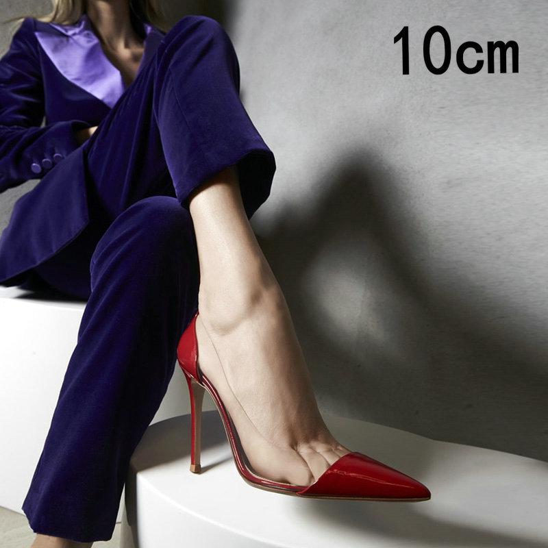 Fashion Pvc Pointed-Toe High Heels For Women 2025 New Style Slender Heels Elegant And Versatile French Autumn Single Shoes For Socialite