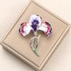Elegant Flower Brooch Corsage Pin For Clothing Decoration Alloy Craftsmanship Safety Lapel Pin For Gift Event