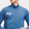 FILA Athletics Series Solid Color Stand Collar Zipper Pocket Jacket Men jackets Flash-Butterfly-Blue A11M311501F-DB
