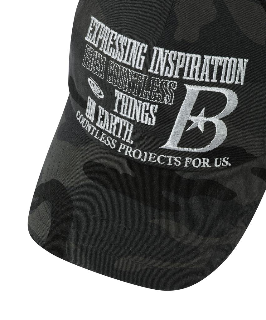 BAUF B Logo Ball Cap [Black Camo]