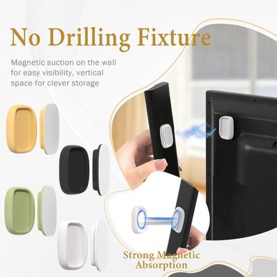 Silicone Magnetic Remote Control Holder, Counts Wall Mounted Self-adhesive Tv Remote Holder, Key Hooks For Storage, Home Organizer