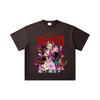 260 GSM Double Yarn 32 Count 100% Cotton Demon Slayer V72 Nezuko Print Unisex Heavy Cotton T Shirt
