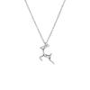 [Rockyu] Women's Necklace, Popular Brand, Sterling Silver 925, Platinum, Cute Deer Pendant, Sterling Silver Chain 40+5cm, Women's Necklace, Finished,
