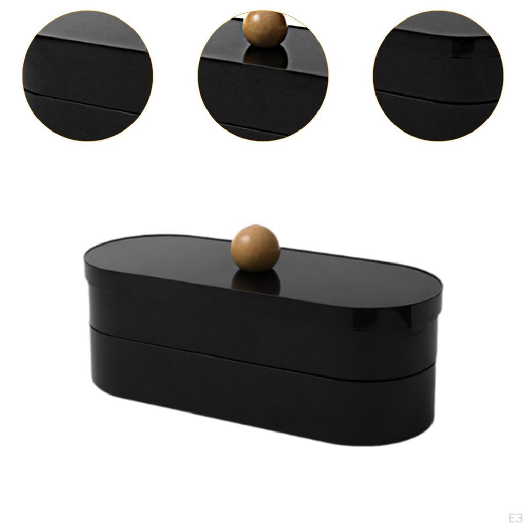 Kunsthandwerk Koffer Schmuck Aufbewahrungsbox 2 Schichten Haargummi Organizer Zubehör für