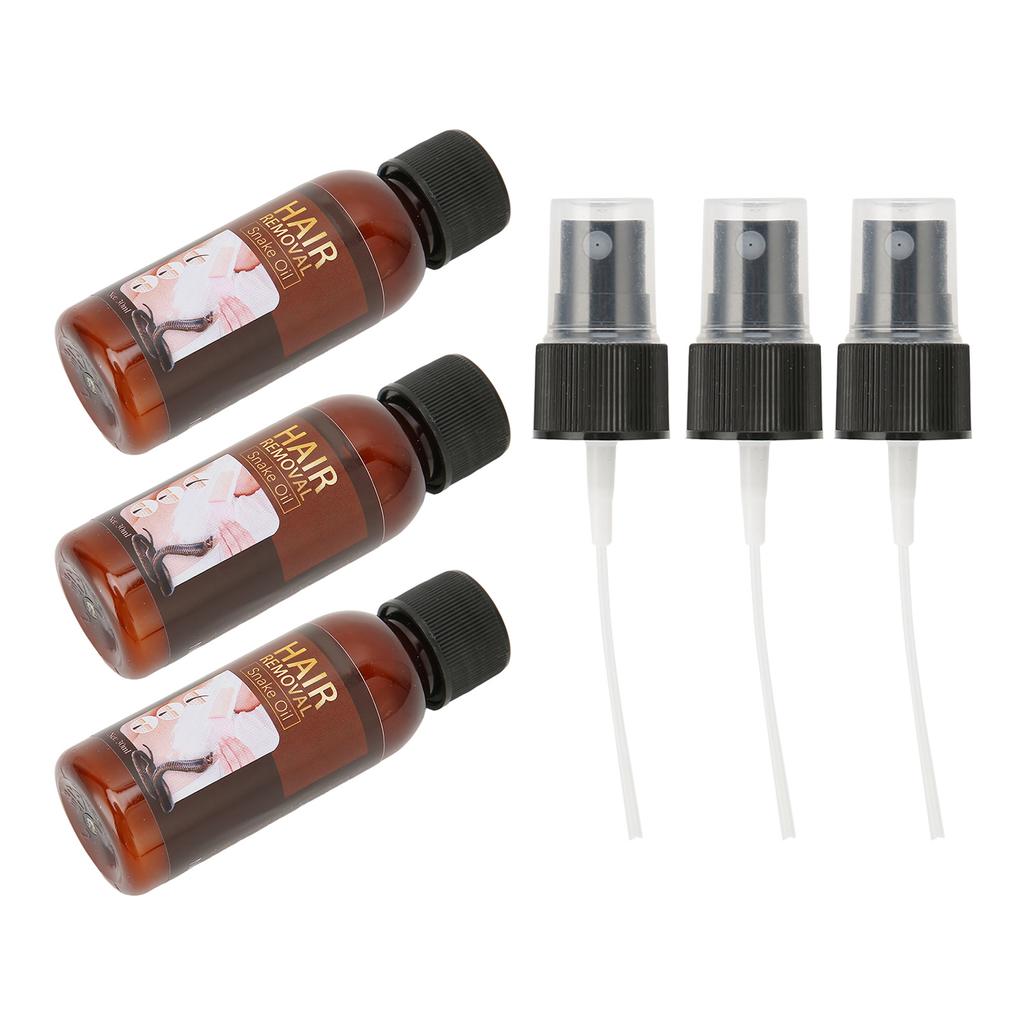 3pcs 30ml Snake Oil Hair Removal Spray Plant Extract Painless Depilatory Spray for Underarm Legs