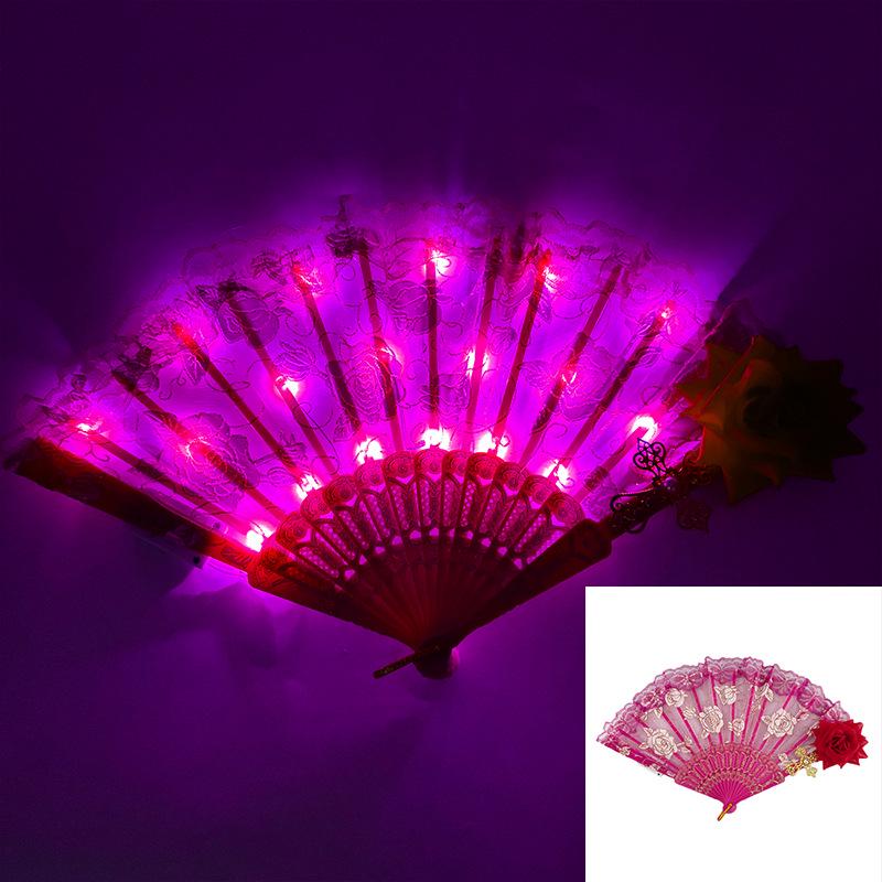 Luminous Foldable Glow Fan for Festivals & Raves