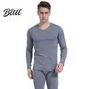 Anti-static Thermal Suit Plush Lined Underwear Set Winter Men 2 Pcs/Set V Neck Seamless Long