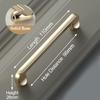 KAK Zinc Alloy Bright Gold Cabinet Pulls Light Luxury Stylish Kitchen Handles for Furniture Drawer Knobs Cabinet Hardware