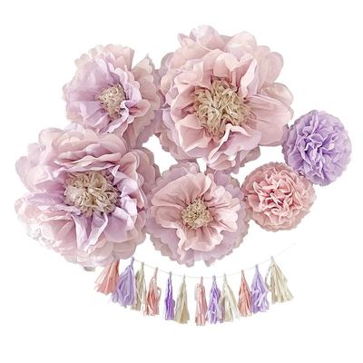 Geschenk Geburtstagsdekorationen Geburtstagsdekorationen Papierfächer Geburtstagsdekorationsset Girlandendekoration Feier Blume x (Blüte Blüte)