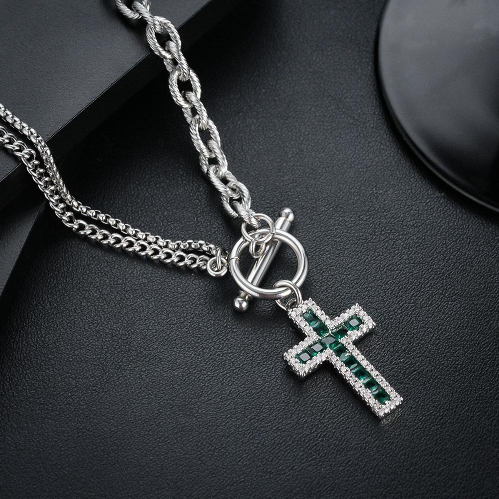 Kreuzkette Herren Titanstahl Nicht Verblassend Hochwertiges Gefühl Vielseitiges Persönlichkeitsdesign Sommer Accessoires Damen Trend Einfacher Schmuck