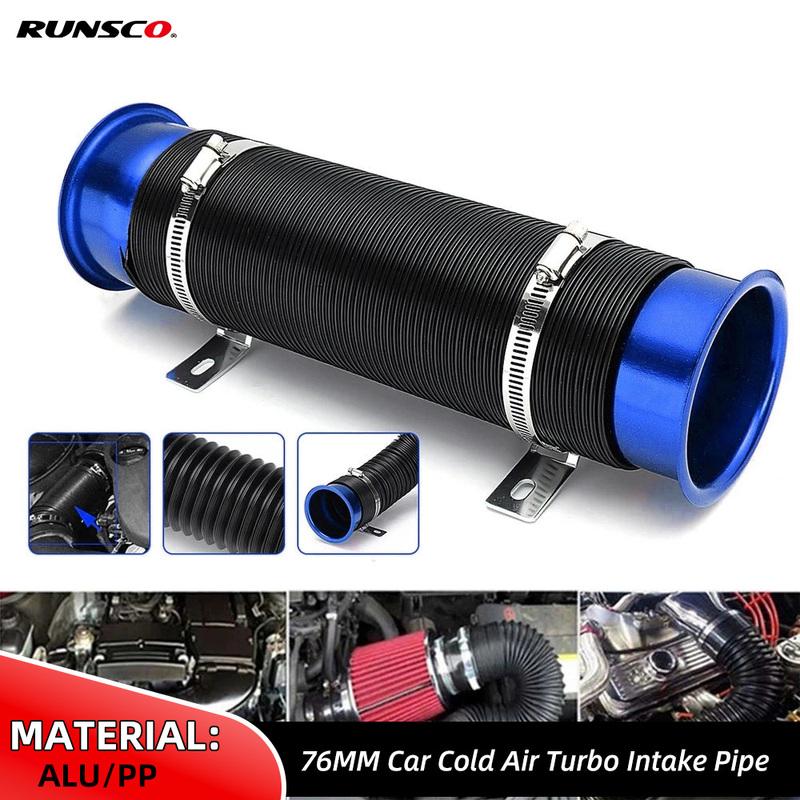 76MM Auto Studený Vzduch Turbo Sání Vstupní Potrubí Nastavitelná Flexibilní Hadice Potrubí Studené Sání Potrubí
