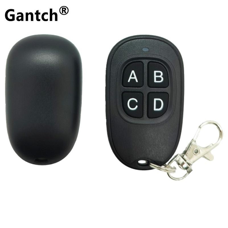 Gantch 433MHZ Universal Learn Copy Remote Control suitable for control garage doors electric gates security systems,YDABCD-Black