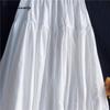 Japanese Mori Girl Spring Summer Women Midi Solid Skirt High Waist White Jacquard Cotton Elegant Ladies' Chic Skirt
