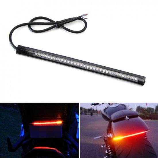 Universal 8 LED Tail Brake, L/R Turn Signal Light Strip For Motorcycle Bike ATV