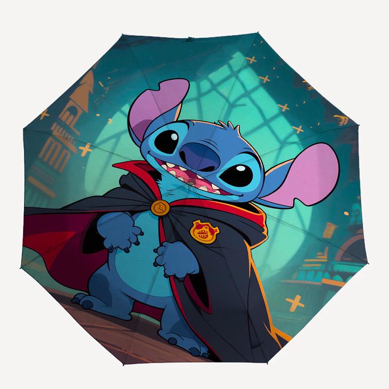 Stitch, Vampire Automatic Opening and Closing Umbrella, Compact Travel Umbrella, Lightweight and Portable, Suitable for Beach Commuting Busi