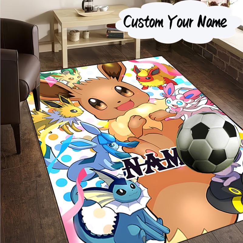 Custom Name Rug Pika Carpet Game rug Area Rug Suitable for Kitchens, Homes, Offices, Living Rooms,Home Decor,Birthday Gift