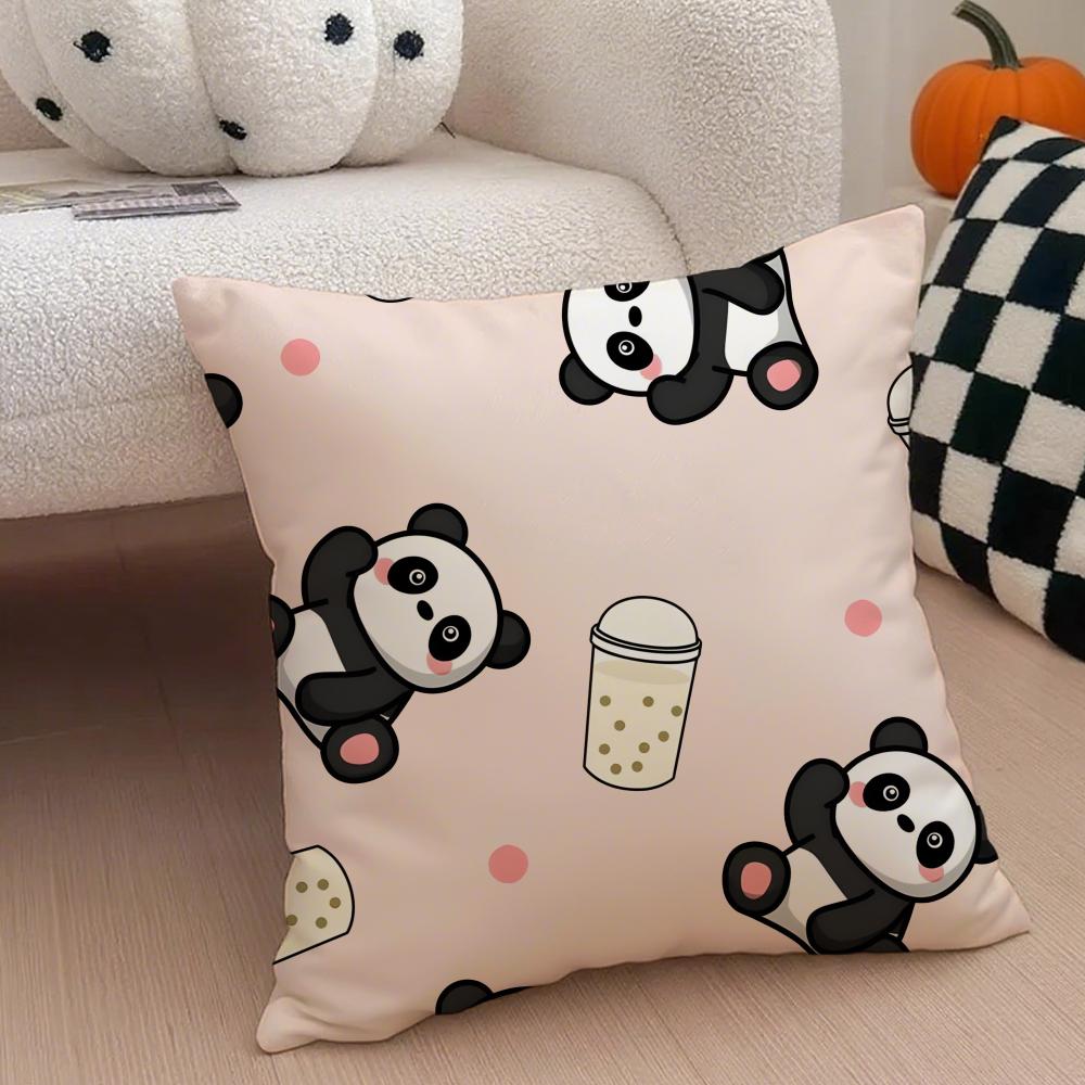 Lovely Cute Chinese Animal Art Panda Cushion Cover Throw Pillow Cover Hidden Button Durable Polyester Chair Cushion