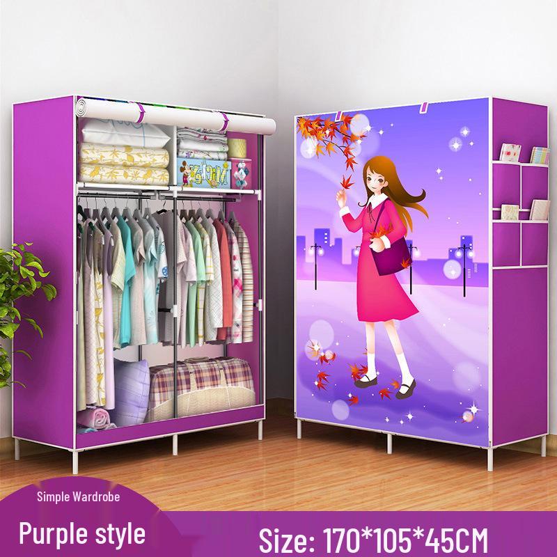 Yarui Fan Compact Dustproof Cloth Wardrobe for Dormitory