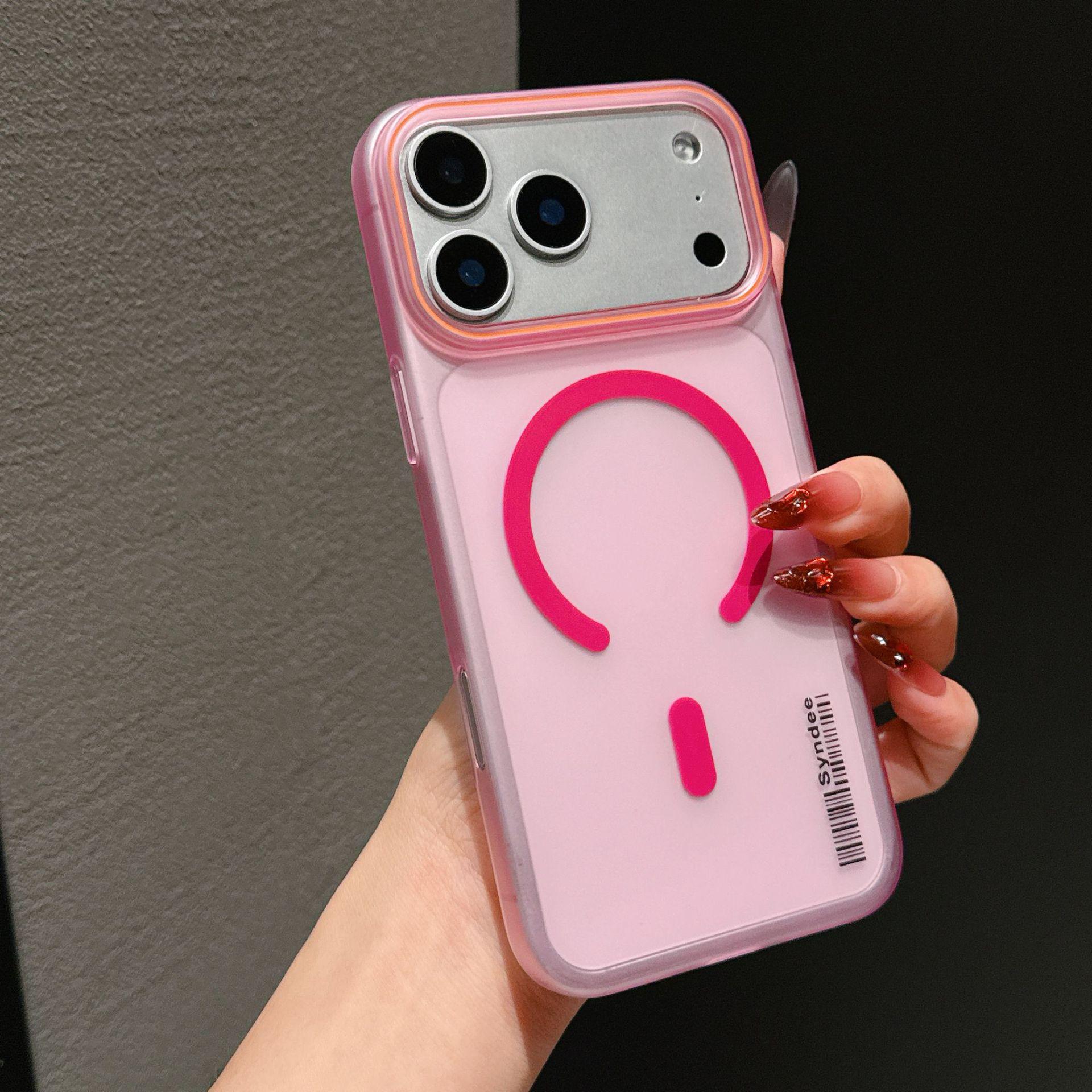 

Магнитный чехол для iPhone 17 Pro Max - Мягкий, Ультратонкий, Модный Жесткий чехол из ПК с покрытием Skin-Feel для Apple 16. iPhone 17 Pro Max розы красного