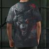 Wolf T-Shirt für Herren Tierdruck Kurzarm Oberteil 3D Lässig Street Herren T-Shirt Übergroßes T-Shirt Herren Vintage Kleidung Hemd
