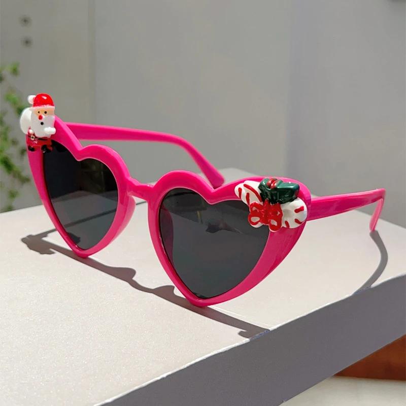 Heart Shaped Sunglasses Women New Cute Christmas Decorative Shades Fashion Original Design Festival Rave Sun Glasses