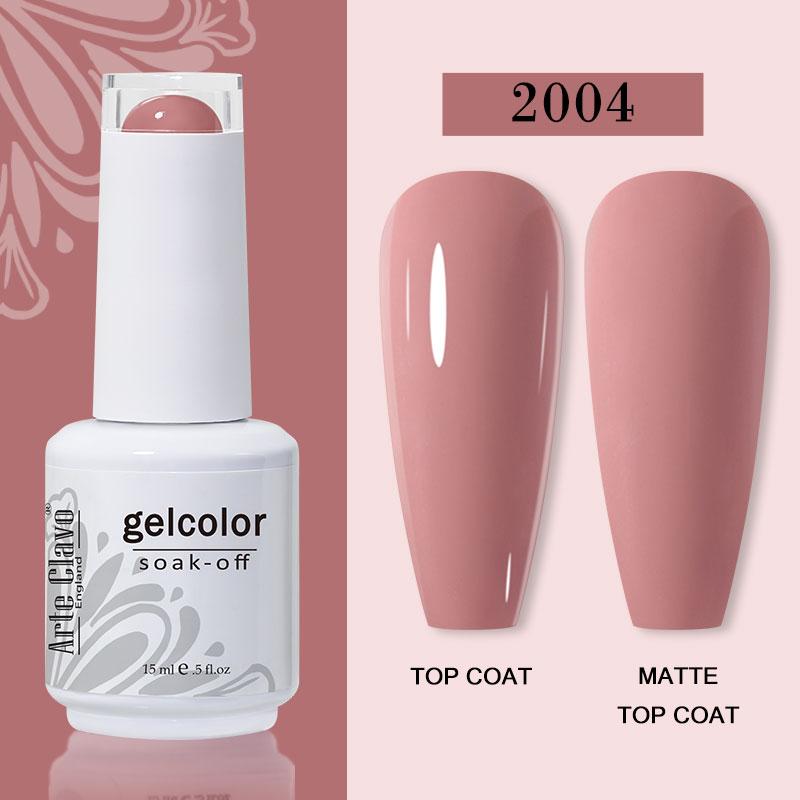 Arte Clavo Nail Gel Polish 15ml Soak Off Gel Varnish Colorful Glass Bottle Bright Color Glitter Varnish Nail Polish