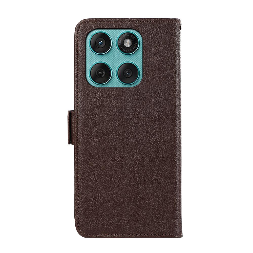 ABEEL Für Motorola Edge 60 5G/60 Fusion 5G Hülle Leder mit Litschi-Textur RFID-blockierende Handyhülle