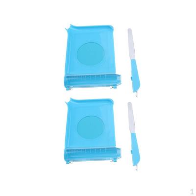 2 Pcs Plastic Pill Counting Tray, Pharmacy Disspenser with S for Medicine Tablet Count, Blue,