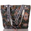 Strandtasche mit Zebra- und Kettenmuster und Reißverschluss