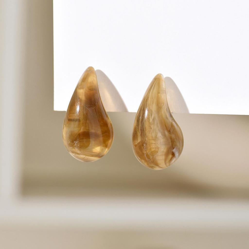 Plump Water Drop Acrylic Dangle Earrings - Simple & Fashionable Jewelry for Women