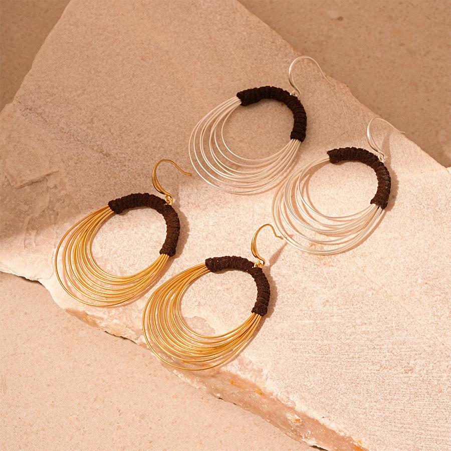 Multi-layer Circle Ear Hook Geometric Earrings, Elegant and High-end Earrings for Women