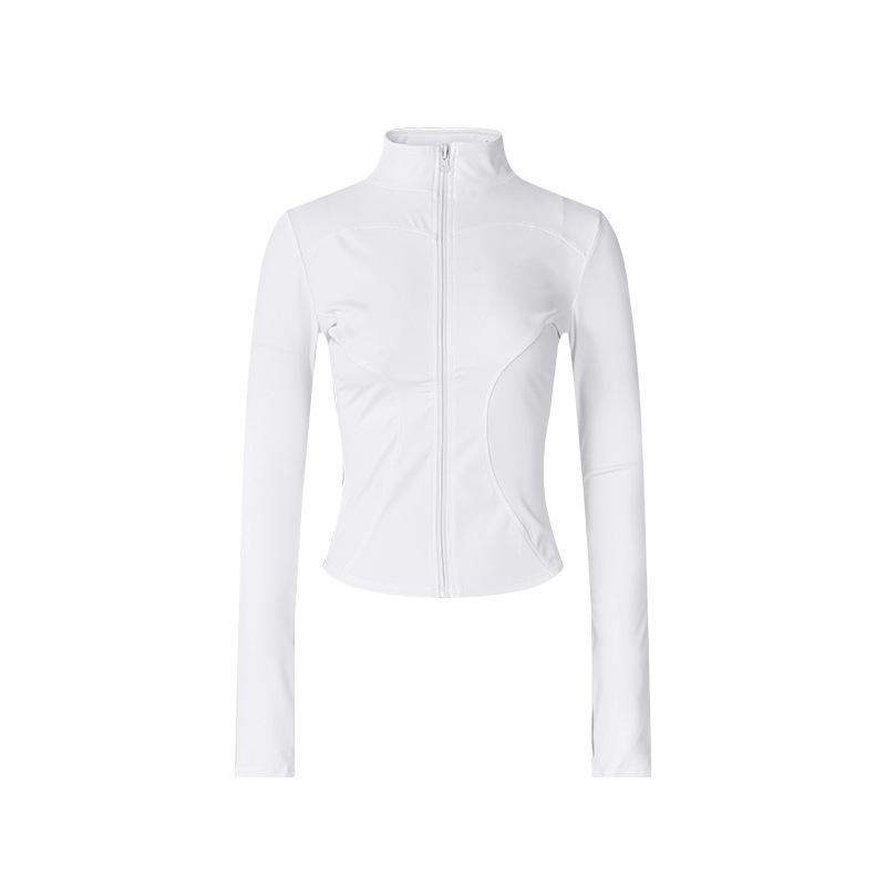 Sunscreen Clothes Pilates Yoga Clothes Jacket Slim Stand-up Collar Zipper Fitness Clothes Running Quick-drying Breathable Sports Top