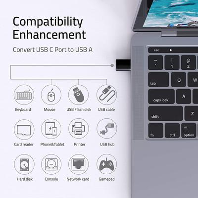 High Speed USB C To USB A Adapter Type C To USB 3.0 Converter OTG Compatible with USB C Devices